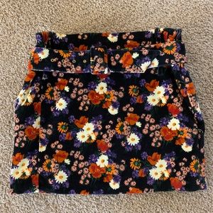 Staud floral velvet skirt